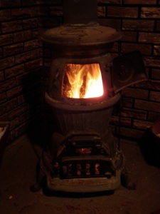 Warming the Cottage at Night